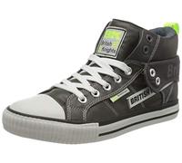 British Knights Homme Étiquette Roco Basket, Gris foncé et Jaune Fluo, 45 EU