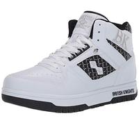 British Knights Kings SL Classic Hi Top Baskets Tendance pour Homme, Blanc (Blanc/Noir/Argent), 42.5 EU