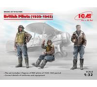 British Pilots (1939-1945) (3 Figurines) (100% New Moules ) 1:3 2 Plastic Model