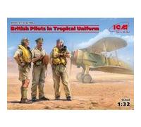 ICM Maquette 1:32 Pilotes britanniques en uniforme tropical (1939-1943) - 3 figurines
