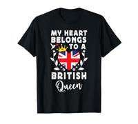 British Queen British Wife Girlfriend UK Flag T-Shirt