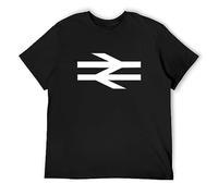 British Rail As Worn by Damon Albarn Arrows Train Mens T-Shirt Black Unisex Tee M