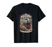 British Railway Enthusiast Train à Vapeur Vintage Trainspotter T-Shirt Graphique avec Valeur
