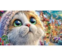 British-Shorthair 1000 pièces Jeu Stimulant Papier recyclé Puzzle pour Adultes Décoration Murale et Cadeaux Jeu éducatif détente 38x26/1000 pièces