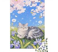 British Shorthair Puzzle 1000 Pcs Challenge Toy Adulte - Puzzle Jeu Éducatif l'art De La Décoration 1000pcs (75x50cm)