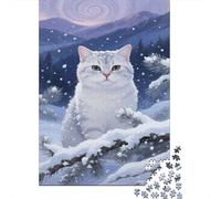British Shorthair Puzzle 1000 Pcs Challenge Toy Famille Jeu D'Intelligence l'art De La Décoration 1000pcs (75x50cm)