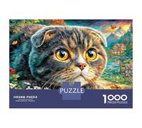 British Shorthair Puzzle 1000 Piece pour Adultes Et Adolescents Âgés De 14 Ans Et Plus, Jeu De Défi Intellectuel Puzzles 70x50cm/1000pcs