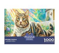 British Shorthair Puzzle 1000 Pièces De Haute Qualité pour La Famille - Cadeau Unique Et Défi Ludique, Jeu Captivant pour Adultes Et Enfants 38x26cm/1000pcs