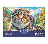 British Shorthair Puzzle 1000 Pièces, Difficile Puzzles pour Adults EnfFourmi, Jeu De Défi Intellectuel 52x38cm/1000pcs