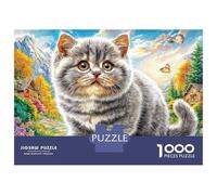 British Shorthair Puzzle 1000 Pièces, Difficile Puzzles pour Adults EnfFourmi, Jeu De Défi Intellectuel 70x50cm/1000pcs