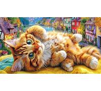British-Shorthair Puzzle pour Adultes 1000 pièces Jeu éducatif détente Cadeau Amusant & Activité Maison pour Adultes et Enfants de 12+ Ans Beau Puzzle de décoration 70x50/1000 pièces