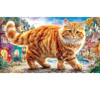 British-Shorthair Puzzle pour Adultes 1000 pièces Papier recyclé Beau Puzzle de décoration Stimulant pour détente et décoration Murale Idée Cadeau Parfaite 38x52/1000 pièces
