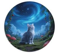 British Shorthair, Puzzle Rond pour Adultes, 1000 Pièces EtPet Chat, Bonne Alternative Au Numérique 1000pcs (67.5x67.5cm)