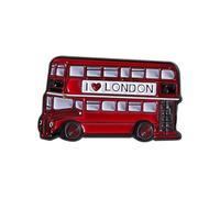 British Souvenir Épinglette Épinglette Épinglette Rouge Double Couche Bus Broche en Alliage Accessoires pour Vestes Sacs à Dos Bijoux Fantaisie Broche Bus Double Couche