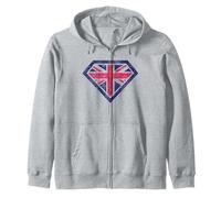 British Super Human Comics Heroes Team GB Supporter Patriot Sweat à Capuche