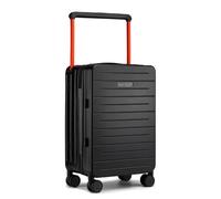 British Traveller Valise à bagages à main légère de 20 pouces pour transporter des bagages de cabine rigide avec serrure TSA, Noir