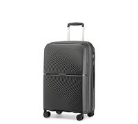 British Traveller Valise Cabine 40 Liters, Rigide Valise de Voyage à 4 roulettes et Serrure TSA, 55x40.5x22.5 cm (Noir)