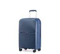 British Traveller Valise Cabine 40 Liters, Rigide Valise de Voyage à 4 roulettes et Serrure TSA, 55x40.5x22.5 cm (Marine)