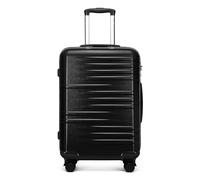 British Traveller Valise Grande Taille 74.5cm, Valise de Voyage avec roulettes 4x360 degrés et Serrure TSA (Noir)