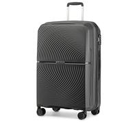 British Traveller Valise Grande Taille 97 Liters, Rigide Valise de Voyage à 4 roulettes et Serrure TSA, 76x49.7x30 cm (Noir)