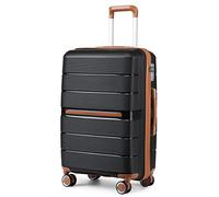 British Traveller Valise Grande Taille Valise de Voyage 101 Liters, Rigide Trolley en Polypropylène à 4 roulettes et Serrure TSA, 76x49.2x31 cm (Noir)