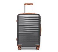 British Traveller Valise Moyenne 64cm, Valise de Voyage avec roulettes 4x360 degrés et Serrure TSA (Gris)