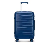 British Traveller Valise Moyenne 64cm, Valise de Voyage avec roulettes 4x360 degrés et Serrure TSA (Marine)