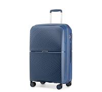 British Traveller Valise Moyenne Taille 68 Liters, Rigide Valise de Voyage à 4 roulettes et Serrure TSA, 67x46x27 cm (Marine)