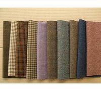 British Tweed Lot de 10 restes de tweed 100 % pure laine 23 x 23 cm