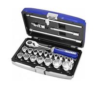 Coffret de douilles et accessoires 1/2" métriques - 22 pièces