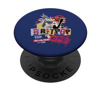 Britpop Souvenir de Concert de Musique Rock Britannique des années 90 PopSockets PopGrip Adhésif
