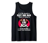 Brittany Dog Best Dog Mom Dogs Lovers Funny Mothers Day Débardeur