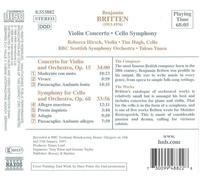 Britten : Concerto pour violon - Symphonie pour violoncelle