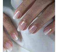 Britters Courts Faux Ongles 24pcs Appuyez Sur Des Clous En Acrylique Complexe Couvertures Pour Les Fêtes Et À Usage Quotidien De Faux Ongles À La Mode