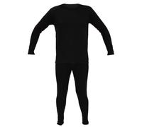 Britwear Ensemble complet de sous-vêtements thermiques d'hiver pour enfants avec bas et haut à manches longues, Noir , 3-5 ans