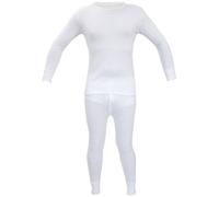 Britwear Ensemble de sous-vêtements thermiques officiels pour l'hiver Pour enfant Lot complet avec caleçon long et haut à manches longues, blanc, 3-5 ans