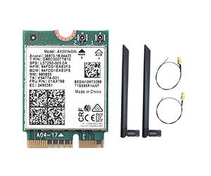 BRIUERG AX201NGW Carte WiFi avec double antenne 2,4 GHz + 5 GHz WiFi 6 3000 Mbps M.2 CNVio2 Bluetooth 5.1 Adaptateur WiFi pour Win10 Accessoires de rechange