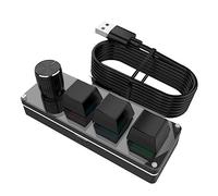 BRIUERG Bouton Clavier Mécanique Rapide Bureau Contrôle du Volume Clavier pour Ordinateur Portable Noir