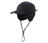 BRIUERG Chapeaux d' ImperméAbles Casquette de avec Oreillettes DoubléEs de Polyester Chaud, Noir