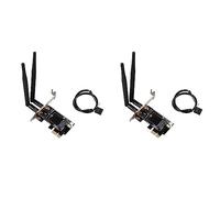 BRIUERG Lot de 2 adaptateurs de carte réseau sans fil WiFi Bluetooth PCIe vers M.2 Carte d'extension Wifi M.2 NGFF