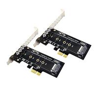 BRIUERG Lot de 2 adaptateurs PCIE vers M2 PCI 3.0 X1 vers NVME SSD M2 PCIE Raiser Adapter Support 2230 2242 2260 2280 M.2 SSD