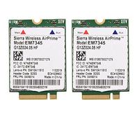 BRIUERG Lot de 2 cartes réseau, EM7345 4G LTE WWAN pour X250 X1C W550 T450 X240 T440 Support pour LTE/HSPA+ /EMEA