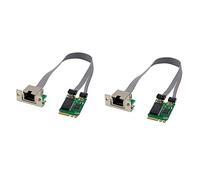 BRIUERG Lot de 2 cartes réseau Mini PCIE M.2 A+E vers RTL8111F Gigabit Ethernet à port unique RJ45