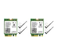 BRIUERG Lot de 2 cartes WiFi AC8265 + antenne 6 dB adaptateur réseau pour module Nano 300 Mbit/s + 867 Mbps 2,4 GHz 5 GHz double bande NGFF BT4.2