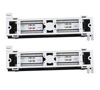 BRIUERG Lot de 2 kits d'outils réseau 12 ports Cat6 Panneau de brassage Rj45 Montage mural