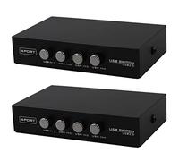 BRIUERG Lot de 2 mini boîtiers répartiteurs USB pour imprimante 4 ports