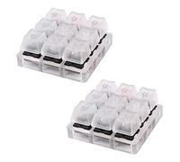 BRIUERG Lot de 2 testeurs de clavier en acrylique avec 9 touches en plastique transparent pour commutateurs Cherry MX