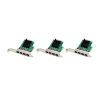 BRIUERG Lot de 3 cartes réseau Gigabit Pci-E X1 - 4 ports Ethernet Rtl8111F