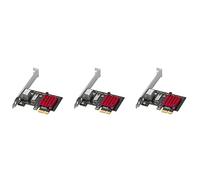 BRIUERG Lot de 3 cartes réseau PCIE Gigabit 10/100/1000 Mbps RJ45 Carte réseau filaire PCI-E Carte réseau LAN