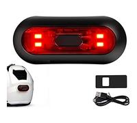 BRIUERG Lumière LED pour casque, feu de freinage pour casque de moto, rechargeable, lumière d'avertissement de sécurité rouge pour la nuit
